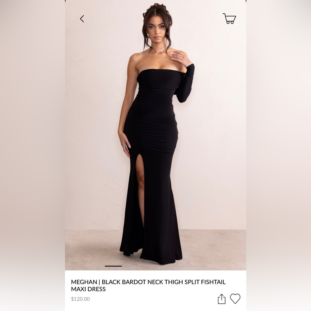 Club L London Black Maxi gown